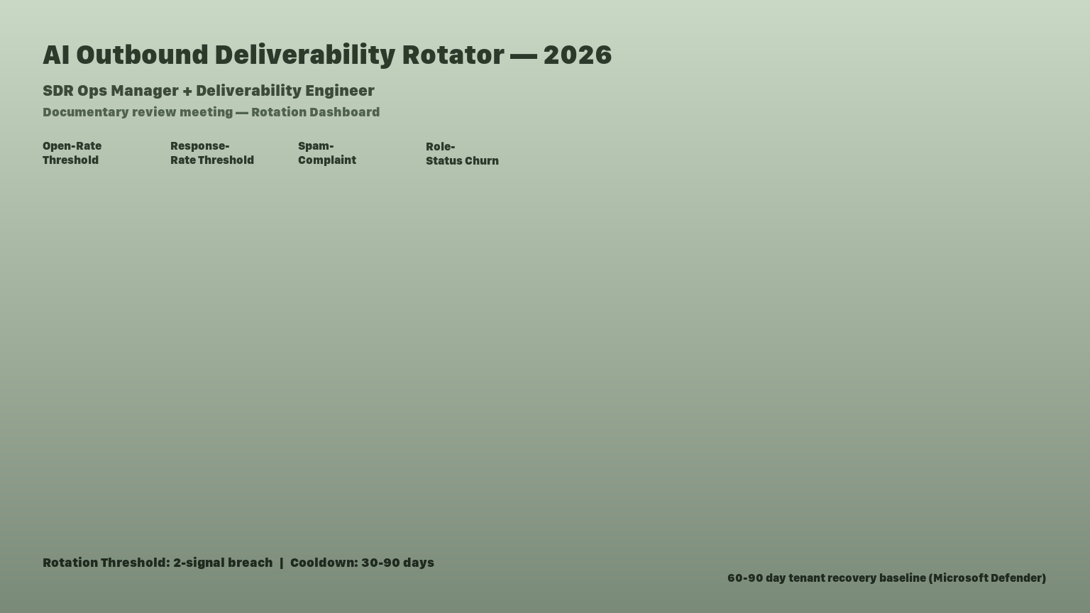 AI Outbound Deliverability Rotator in 2026 — Move the Agent Off Declining-Engagement Cohorts Before They Hit Spam Traps